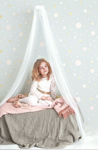 Soft, subtle and dreamy. Perfect Wallpaper for many room, including nursery and children's rooms.