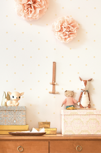 This stunning wallpaper is simple yet so effective. Perfect for your little girl's room or nursery. 