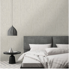 metallic striped textured wallpaper in grey and gold will sure make an impact on any wall.