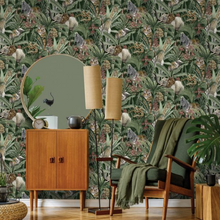 Roomshot of Green Animal Wallpaper