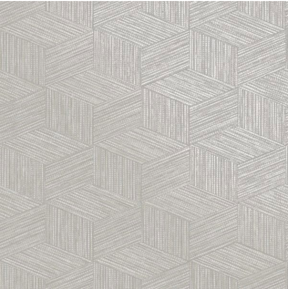Light Grey wallpaper design with geometric patterns, and beautiful linen type texture.