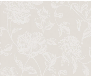 Floral Engraving design on a beige background.