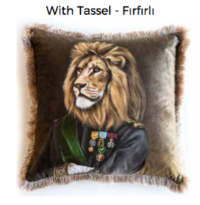 Lion Cushion With Tassel