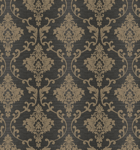 Damask Design Product Black Gold