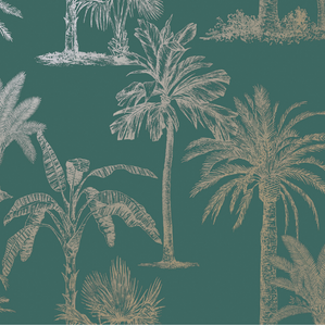 Palm Wall Paper in green