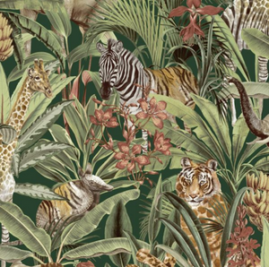 Green Tropical Animal Wallpaper