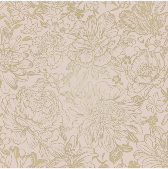This soft floral pattern with a pink background and golf motif is striking yet very subtle and warm. 