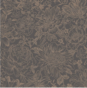 Imogen slate and gold wallpaper is a stunning floral motiv design which will add dimension and soft colour to your walls.