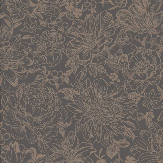 Imogen slate and gold wallpaper is a stunning floral motiv design which will add dimension and soft colour to your walls.