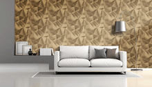Room shot of gold geometric design