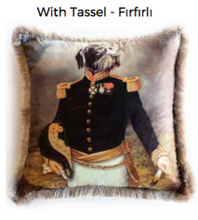 Mr Dog Cushion with Tassel