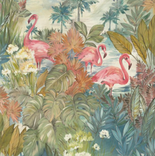 Painted tropical flamingo design