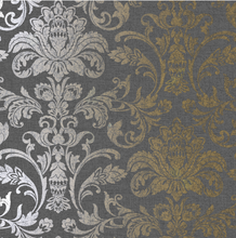 Damask Design in Charcoal and Gold