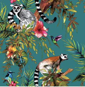 Lemur HD Teal Wallpaper