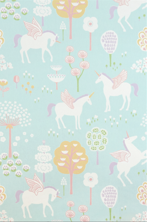 True Unicorn Turquoise Wallpaper - MJN