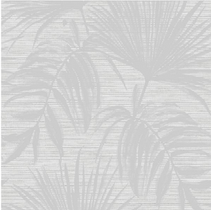 Grass Cloth Wallpaper Grey leaves