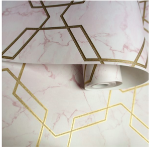 Ventura Pink/Gold Wallpaper