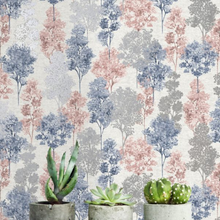 Elements Whinfell Navy/Coral Wallpaper