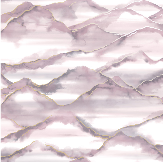 Elements Denali Pink Wallpaper