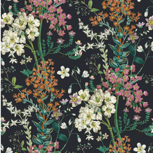 Want Black Wallpaper Botanical with flowers
