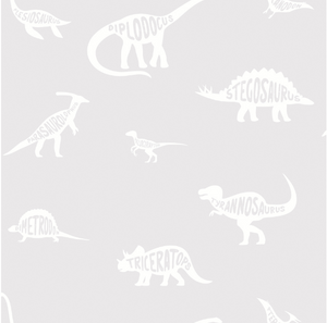 Dino Dictionary Grey Wallpaper