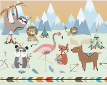 Animal Reservation Woodland Wallpaper Mural - (3.0m x 2.4m/ 3.5m x 2.8m)