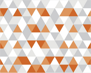 Orange Geometric Wall Mural - (3.0m x 2.4m/ 3.5m x 2.8m)