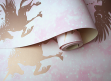 Iridescent Unicorns Pink Wallpaper