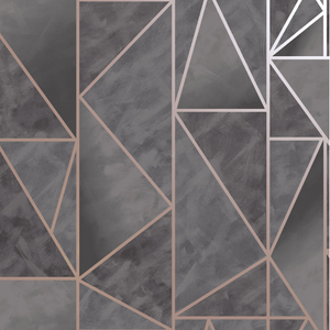 Charon Charcoal Rose Gold Wallpaper