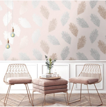 Feathers Pink Vinyl Wall Paper