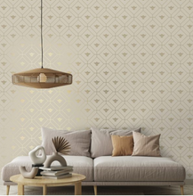 honeycomb bee wallpaper in Taupe