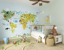 Travel continents and discover the lions in Africa, pandas in China and polar bears in the artic.  Best of all this wall mural for a child's bedroom is educational too!