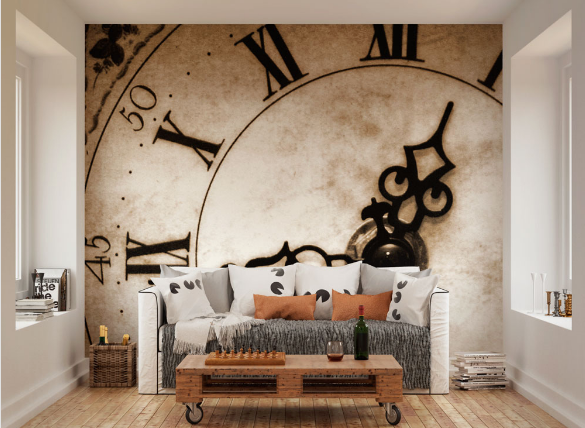 Timepiece Made Wall Mural - (3.0m x 2.4m/ 3.5m x 2.8m)