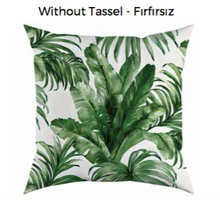 Tropical Palm cushion without tassel