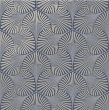 This art deco wallpaper pattern is true luxury and elegant style with the nacy and silver geometric shapes and patterns. 