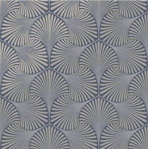 This art deco wallpaper pattern is true luxury and elegant style with the nacy and silver geometric shapes and patterns. 